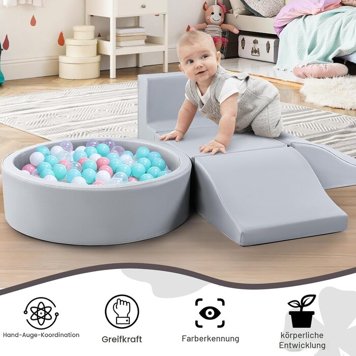 5-tlg. Soft-Play-Set für Kleinkinder, mausgrau - Jetzt bis zu 34% günstiger