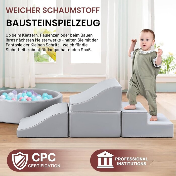 5-tlg. Soft-Play-Set für Kleinkinder, mausgrau - Jetzt bis zu 34% günstiger