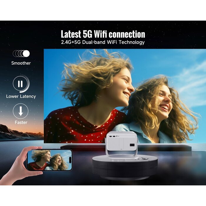Smart Full HD Beamer: Android 13 & WiFi 6 - Jetzt bis zu 35% günstiger!