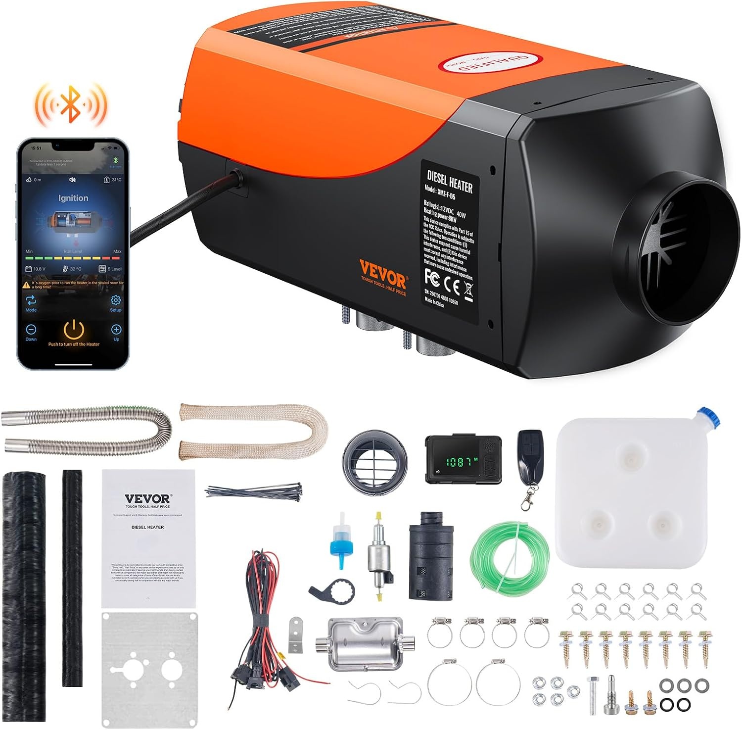 Diesel-Standheizung 8 kW, 12V mit Bluetooth - Jetzt bis zu 35% sparen
