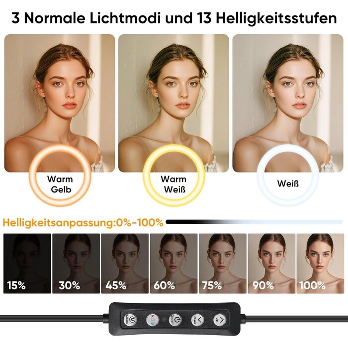 12 Zoll LED-Ringlicht mit Stativ & RGB-Modi - Jetzt bis zu 31% sparen