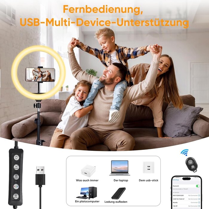 12 Zoll LED-Ringlicht mit Stativ & RGB-Modi - Jetzt bis zu 31% sparen