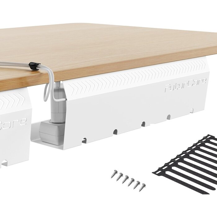 Kabelkanal für Schreibtisch 43x12 cm - 2er-Set - Weiß - bis zu 31% Rabatt