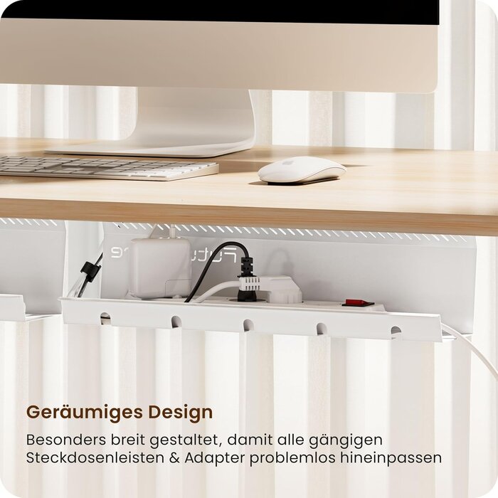Kabelkanal für Schreibtisch 43x12 cm - 2er-Set - Weiß - bis zu 31% Rabatt