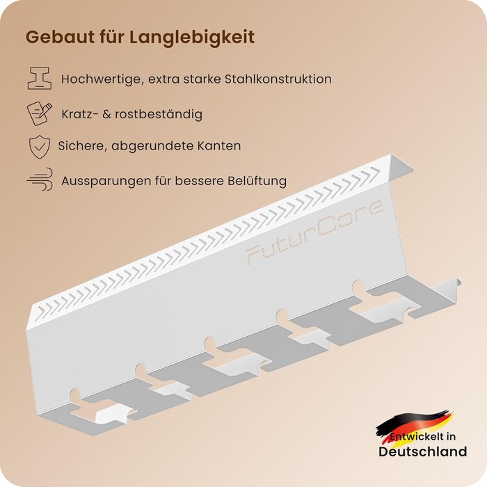 Kabelkanal für Schreibtisch 43x12 cm - 2er-Set - Weiß - bis zu 31% Rabatt