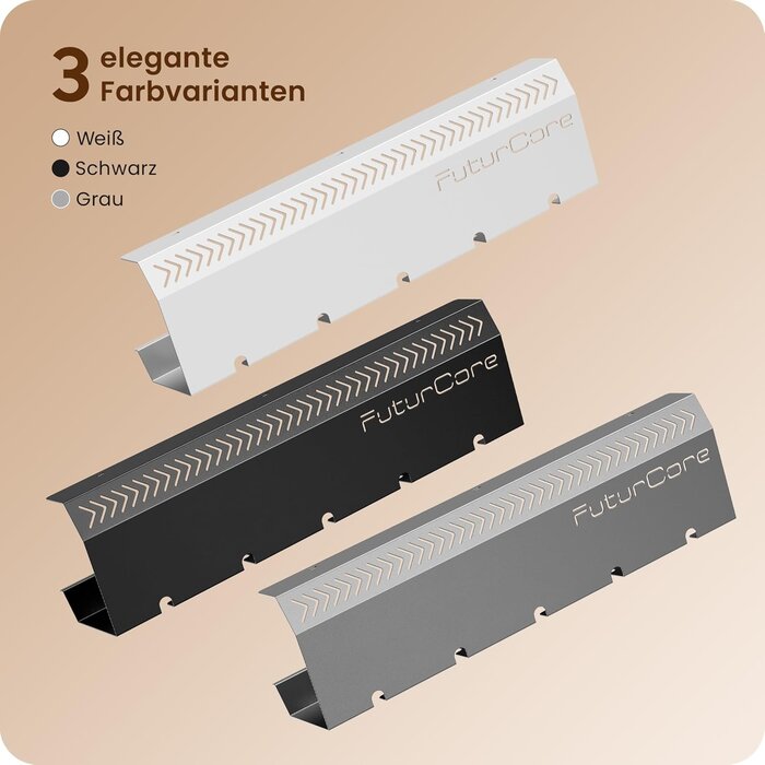 Kabelkanal für Schreibtisch 43x12 cm - 2er-Set - Weiß - bis zu 31% Rabatt