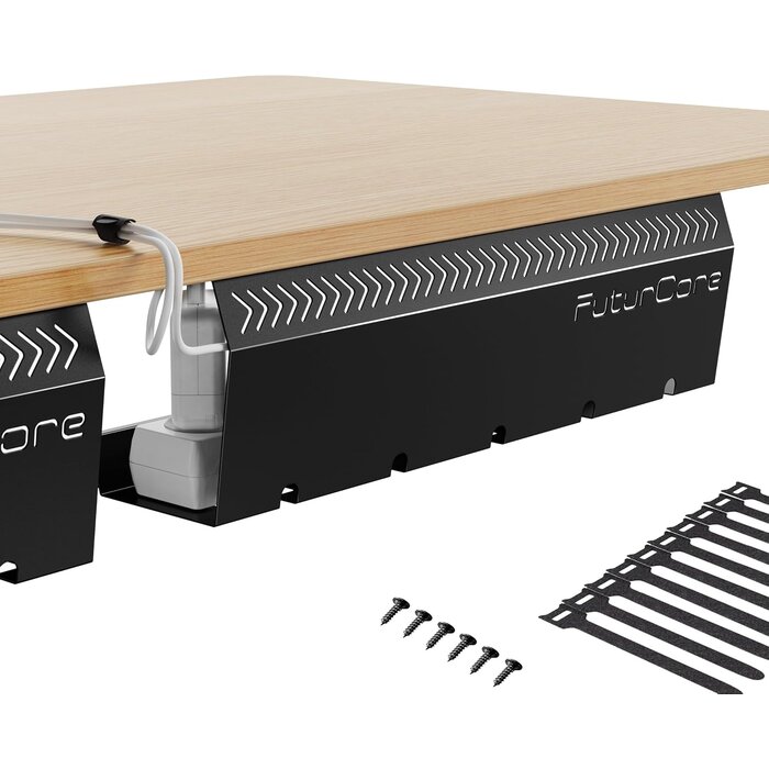 Kabelkanal für Schreibtisch 43x12 cm - 2er-Set - Weiß - bis zu 31% Rabatt