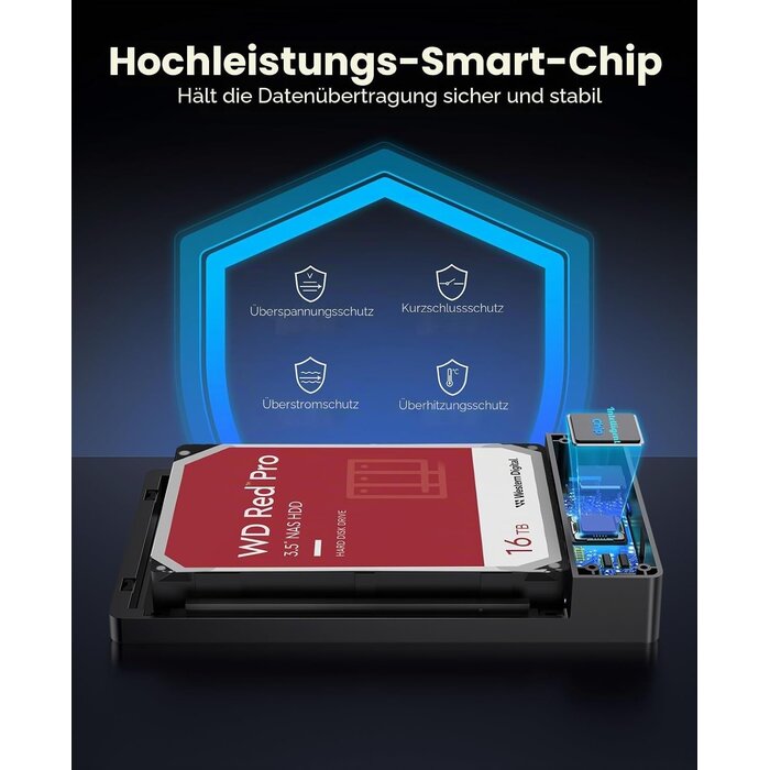 3,5" USB-C Festplattengehäuse bis 20TB - Werkzeuglos - Jetzt bis zu 32% sparen