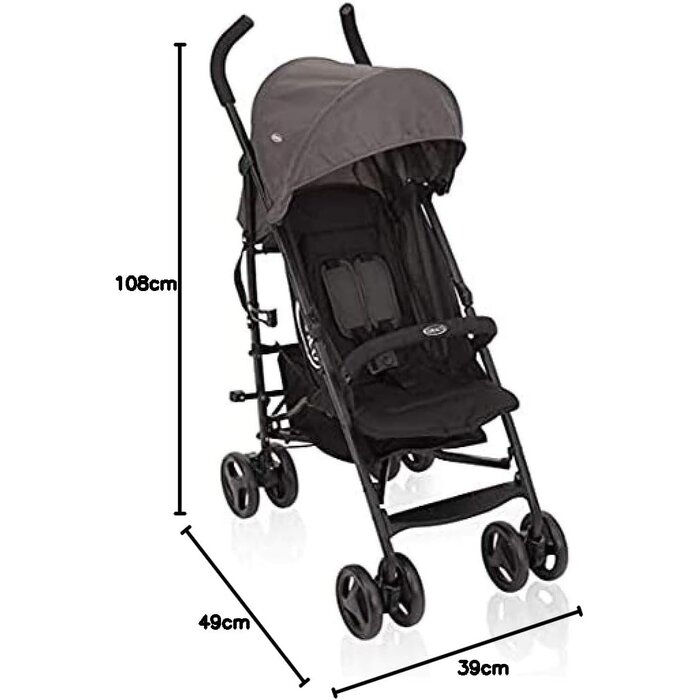 Kompakter Kinderwagen - Ideal für Reisen - Grau - bis zu 34% sparen
