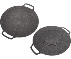 Koreanische Grillpfanne 36 cm, Antihaft-Aluminium - 55% Rabatt