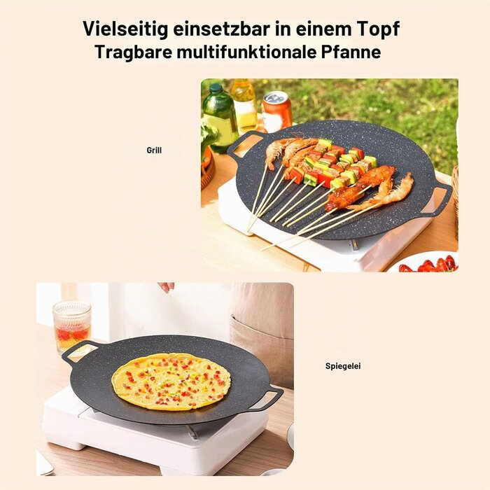 Koreanische Grillpfanne 36 cm - Induktion & Outdoor - bis zu 32% günstiger
