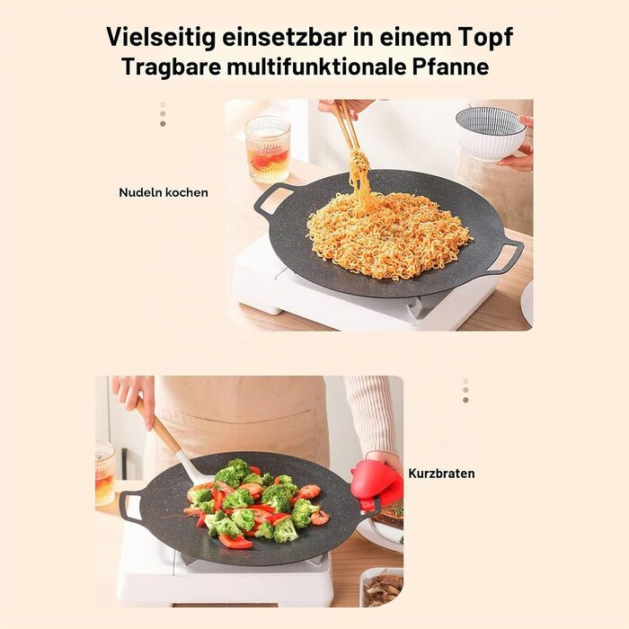 Koreanische Grillpfanne 36 cm - Induktion & Outdoor - bis zu 32% günstiger
