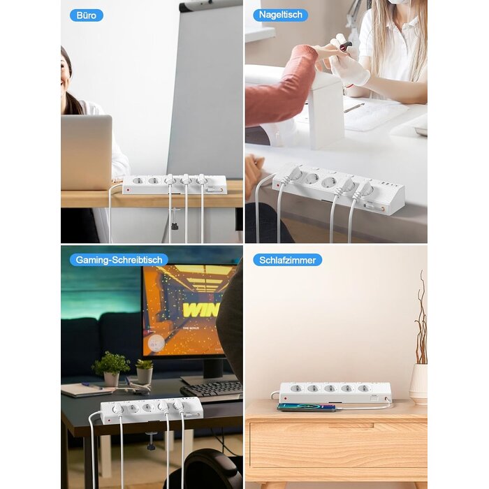 Tisch-Steckdosenleiste 5-fach mit USB & PD 30W - bis zu 31% sparen