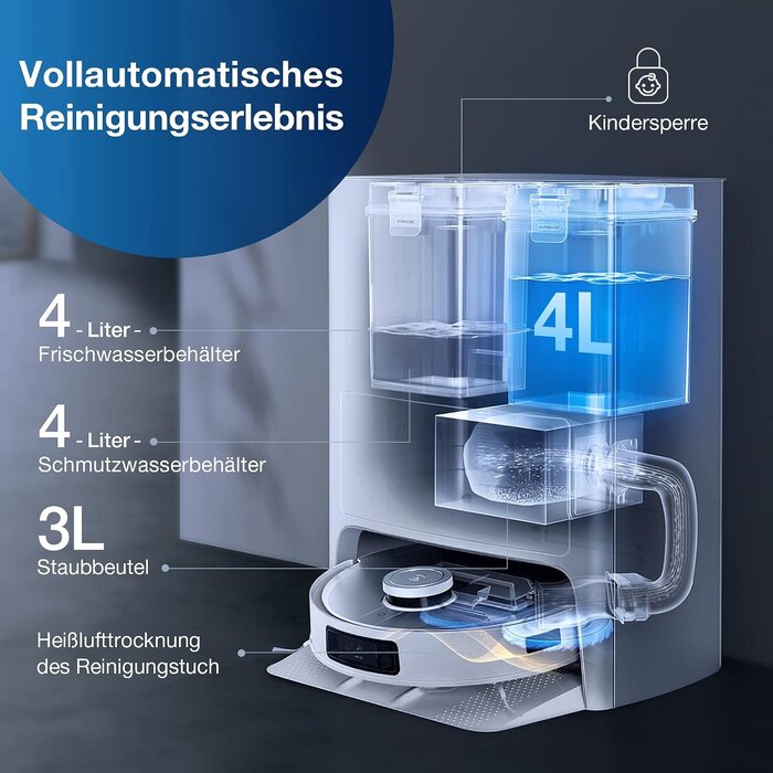 Premium Saug- und Wischroboter mit Reinigungsstation - bis zu 35% Rabatt