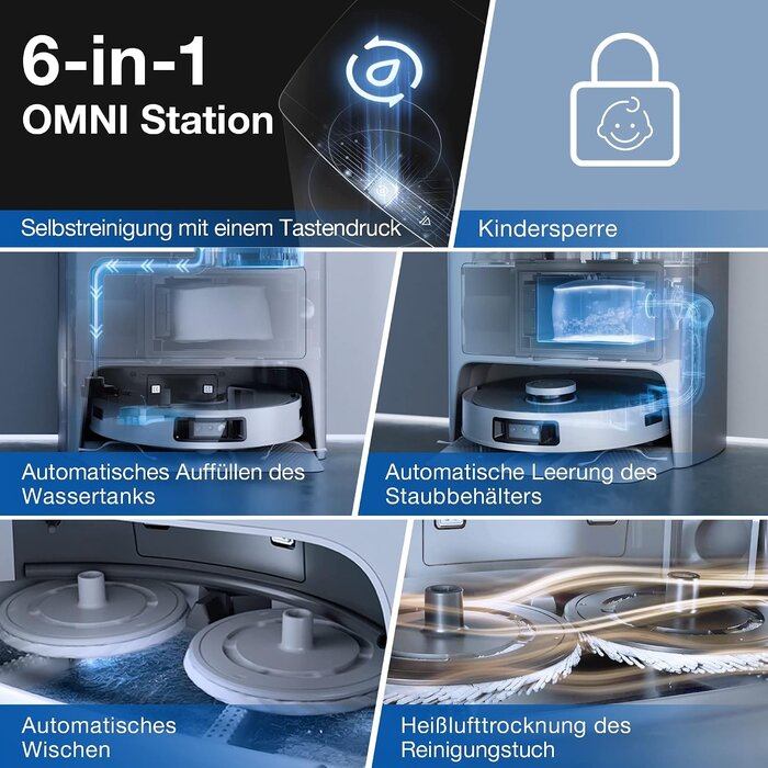 Premium Saug- und Wischroboter mit Reinigungsstation - bis zu 35% Rabatt