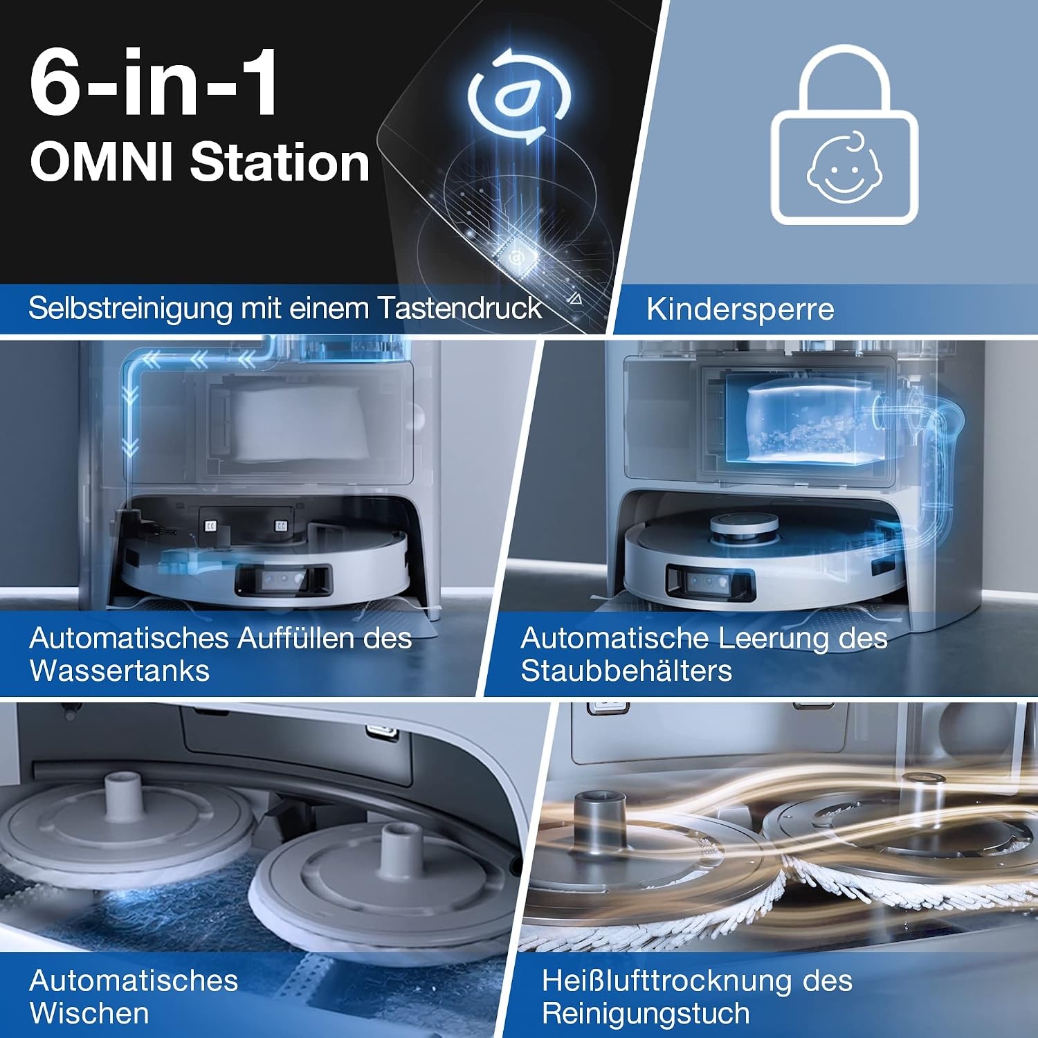 Premium Saug- und Wischroboter mit Reinigungsstation - bis zu 35% Rabatt