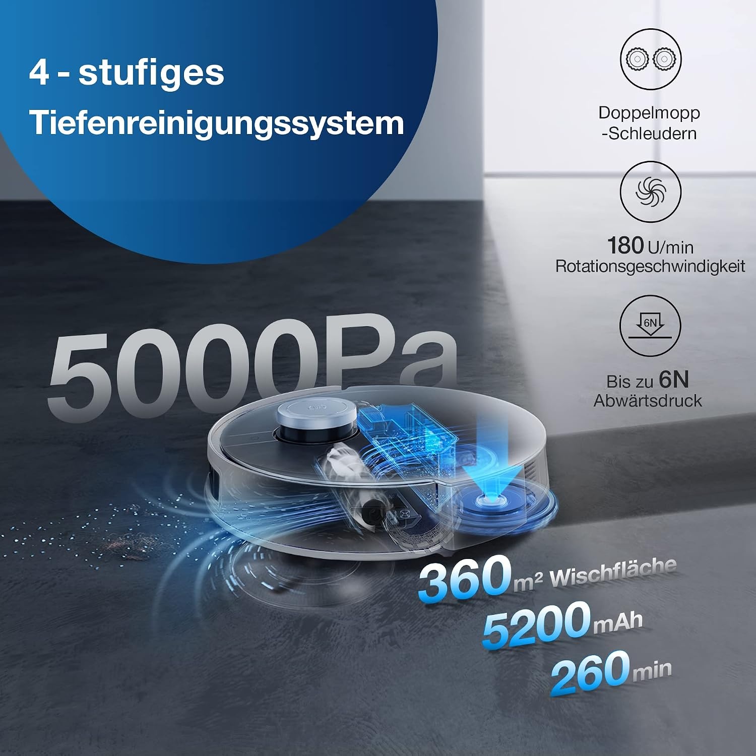 Premium Saug- und Wischroboter mit Reinigungsstation - bis zu 35% Rabatt