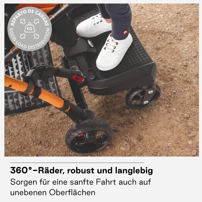 Universelles Mitfahrbrett für Kinderwagen bis 20 kg - jetzt bis zu 34% Rabatt