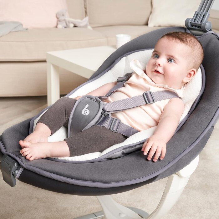 360° Babyschaukel mit 5 Geschwindigkeiten - Farbe Zink - bis zu 35% Rabatt