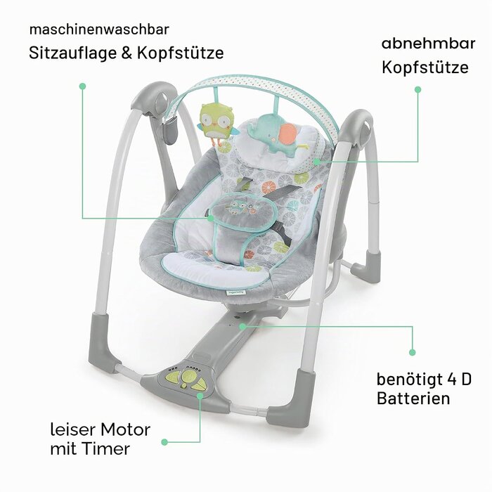 Tragbare Babyschaukel - faltbar & leise - jetzt bis zu 34% günstiger