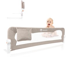 Lionelo Bettgitter 150x42 cm Beige - Sicherer Fallschutz - Outlet bis zu 33% reduziert