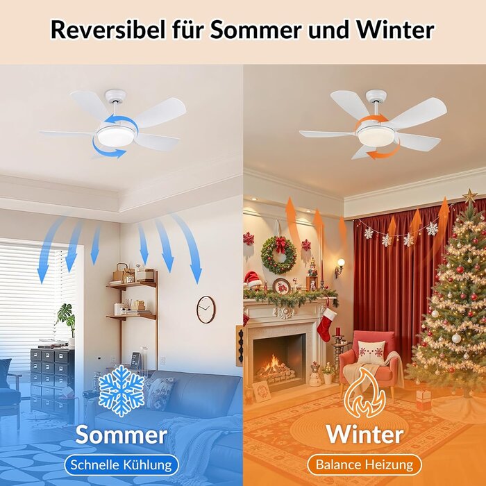 Deckenventilator mit LED-Licht 106 cm - bis zu 35% Rabatt im Outlet