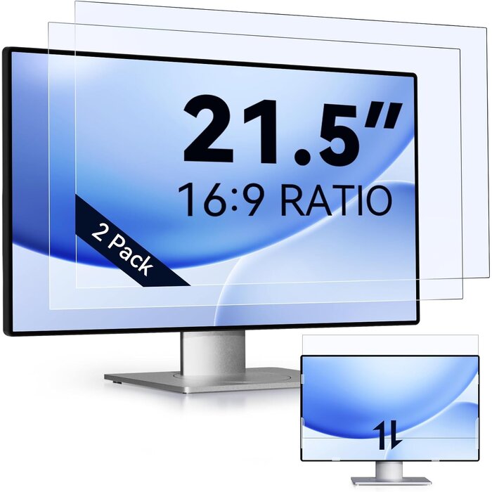 Anti-Blaulicht Schutzfolie 21,5 Zoll für Monitore - 2er Set - bis zu 32% Rabatt