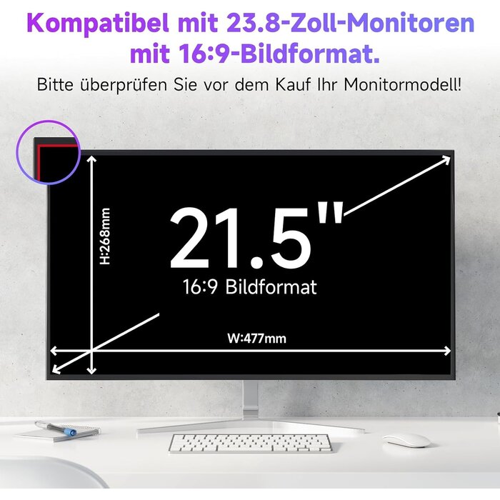 Anti-Blaulicht Schutzfolie 21,5 Zoll für Monitore - 2er Set - bis zu 32% Rabatt