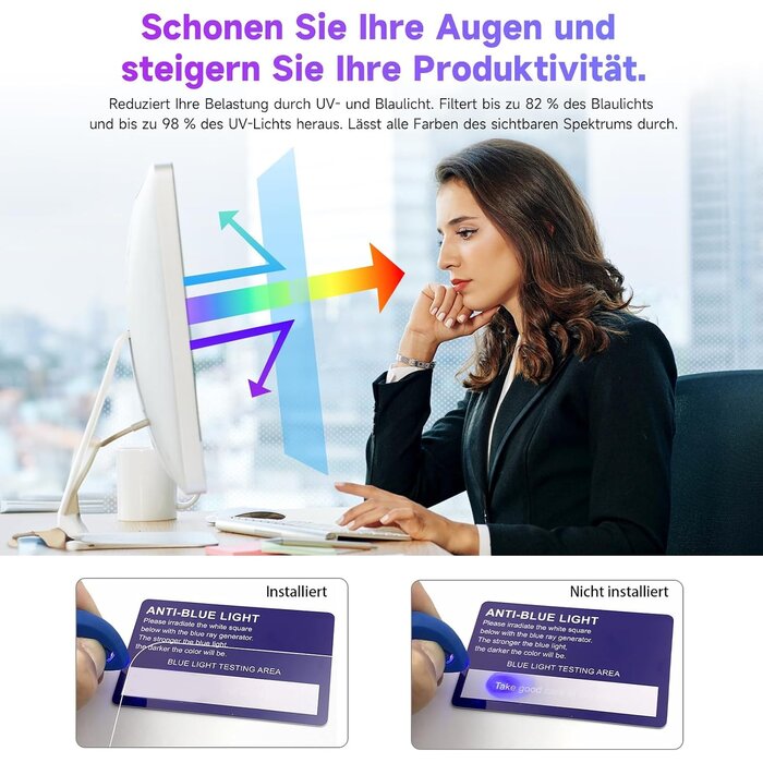 Anti-Blaulicht Schutzfolie 21,5 Zoll für Monitore - 2er Set - bis zu 32% Rabatt