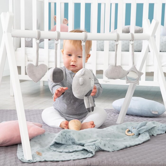 Babyspieltrapez Holz | Montessori Motoriktrainer Weiß | Bis zu 33% Rabatt