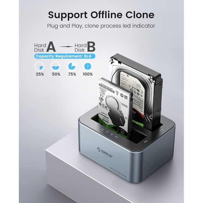 Dual Festplatten-Dockingstation bis zu 36 TB - USB 3.0 - bis zu 34% reduziert