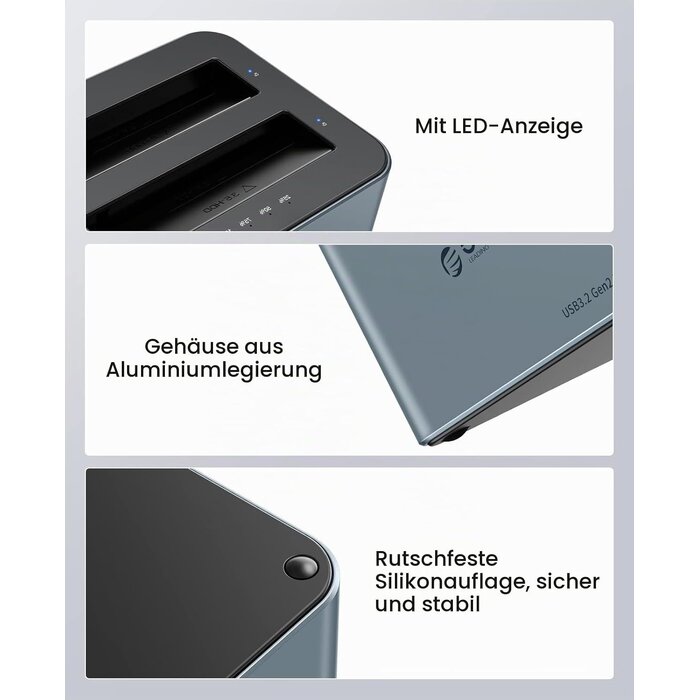 Dual Festplatten-Dockingstation bis zu 36 TB - USB 3.0 - bis zu 34% reduziert