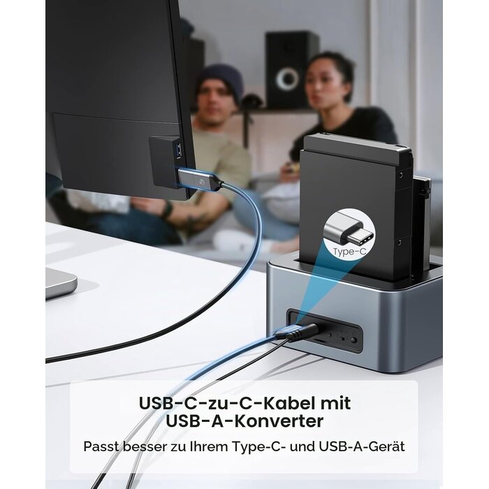 Dual Festplatten-Dockingstation bis zu 36 TB - USB 3.0 - bis zu 34% reduziert