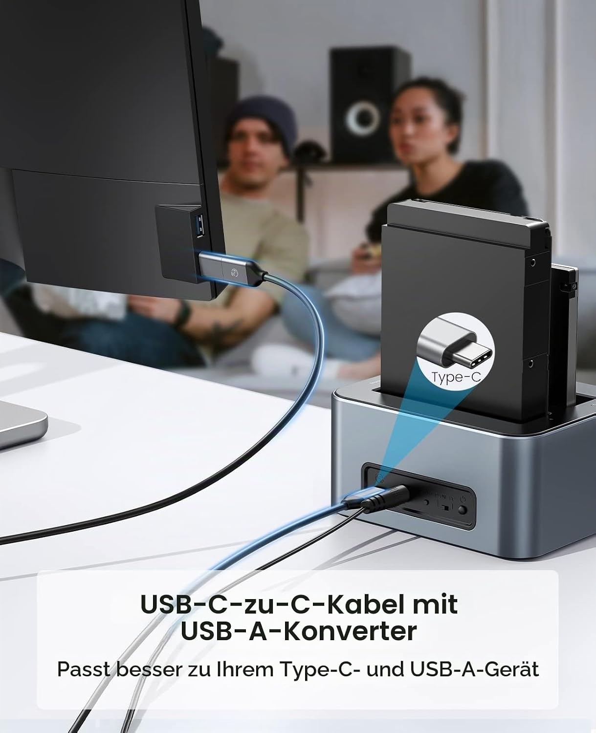 Dual Festplatten-Dockingstation bis zu 36 TB - USB 3.0 - bis zu 34% reduziert