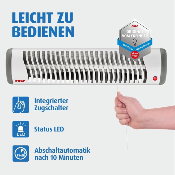 Wickeltischstrahler 46 cm 500W - Wohlig warm für Ihr Baby - bis zu 29% sparen