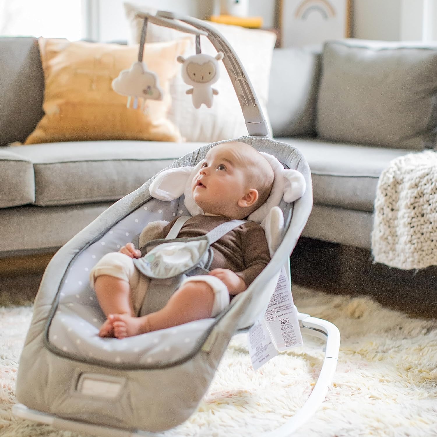 2-in-1 Babywippe & Kleinkindsitz - Grau - Klappbar - bis zu 34% sparen