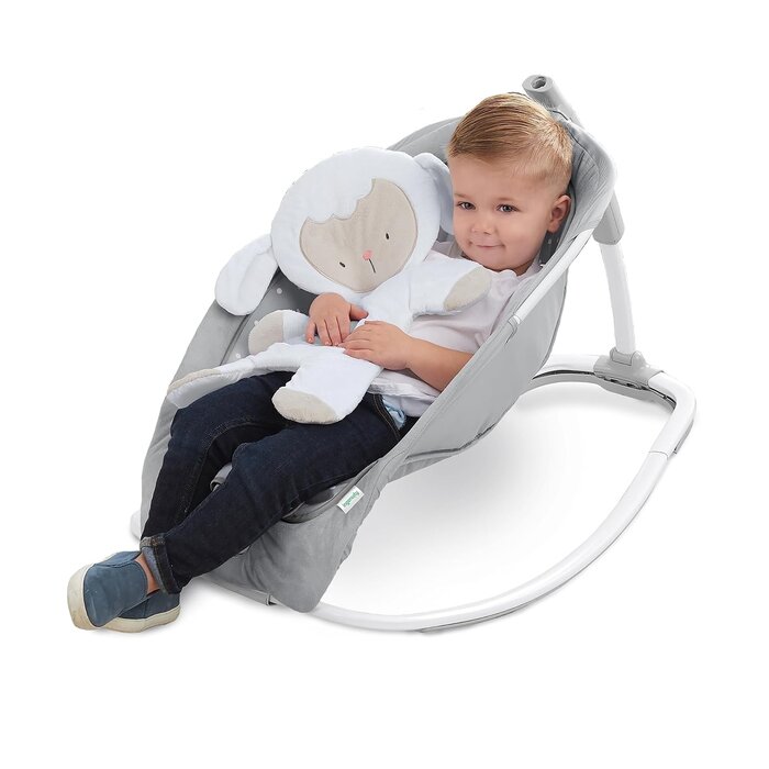 2-in-1 Babywippe & Kleinkindsitz - Grau - Klappbar - bis zu 34% sparen