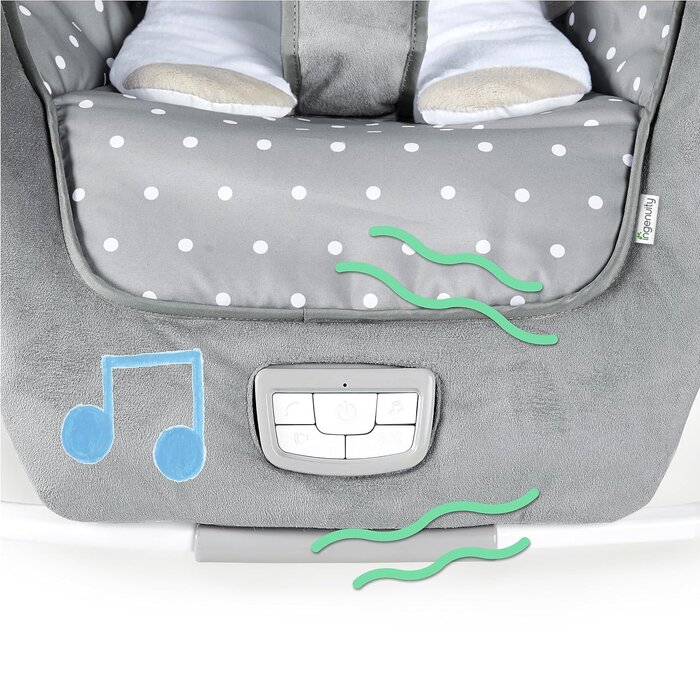 2-in-1 Babywippe & Kleinkindsitz - Grau - Klappbar - bis zu 34% sparen
