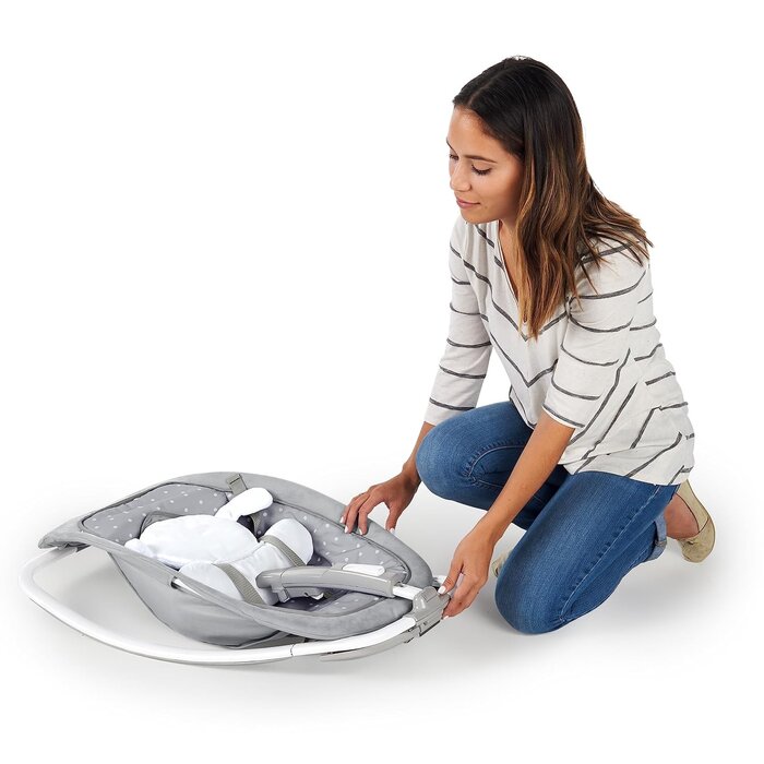 2-in-1 Babywippe & Kleinkindsitz - Grau - Klappbar - bis zu 34% sparen
