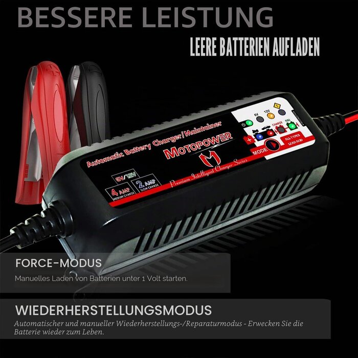 Intelligentes Ladegerät 6V & 12V für Bleiakkus - bis zu 32% sparen