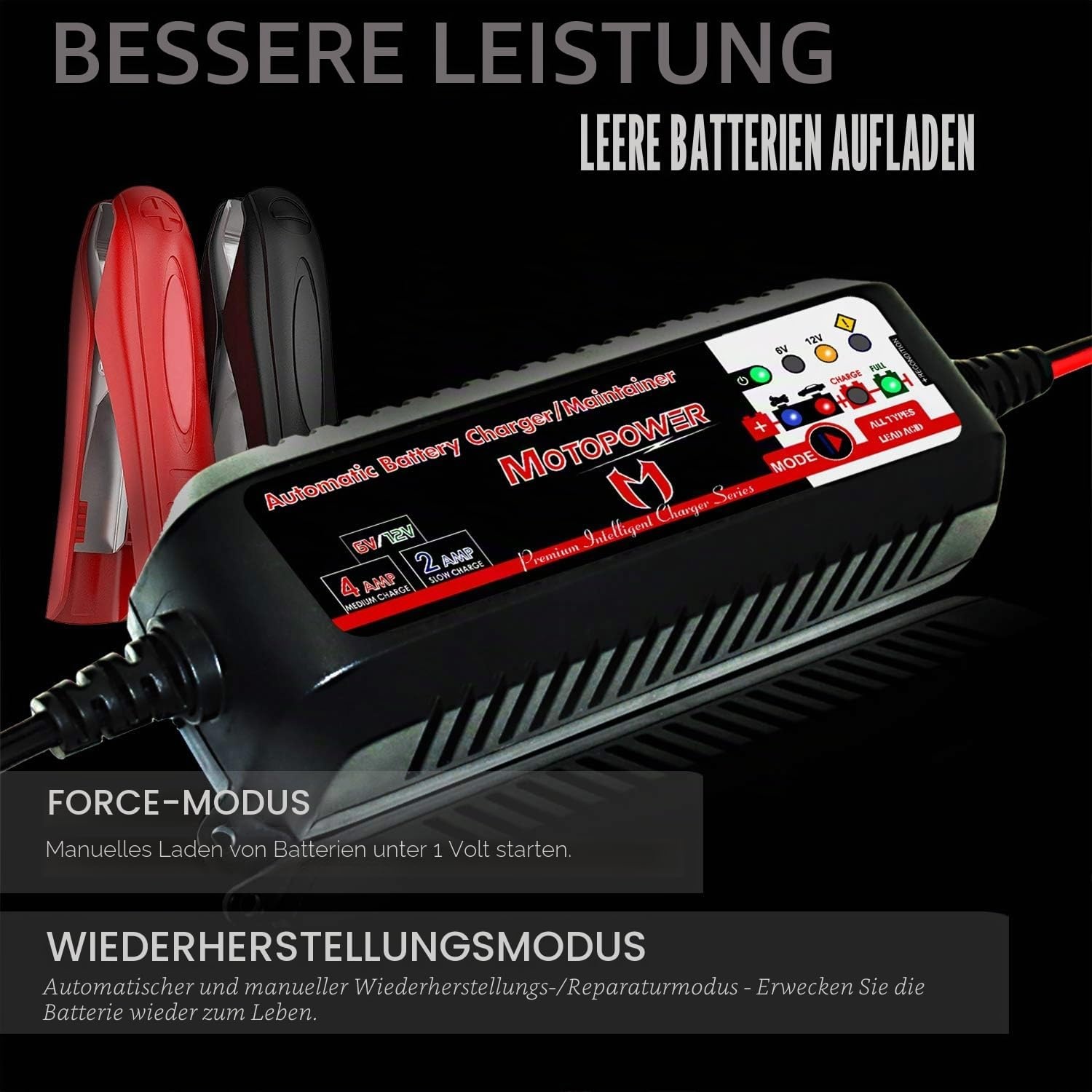 Intelligentes Ladegerät 6V & 12V für Bleiakkus - bis zu 32% sparen