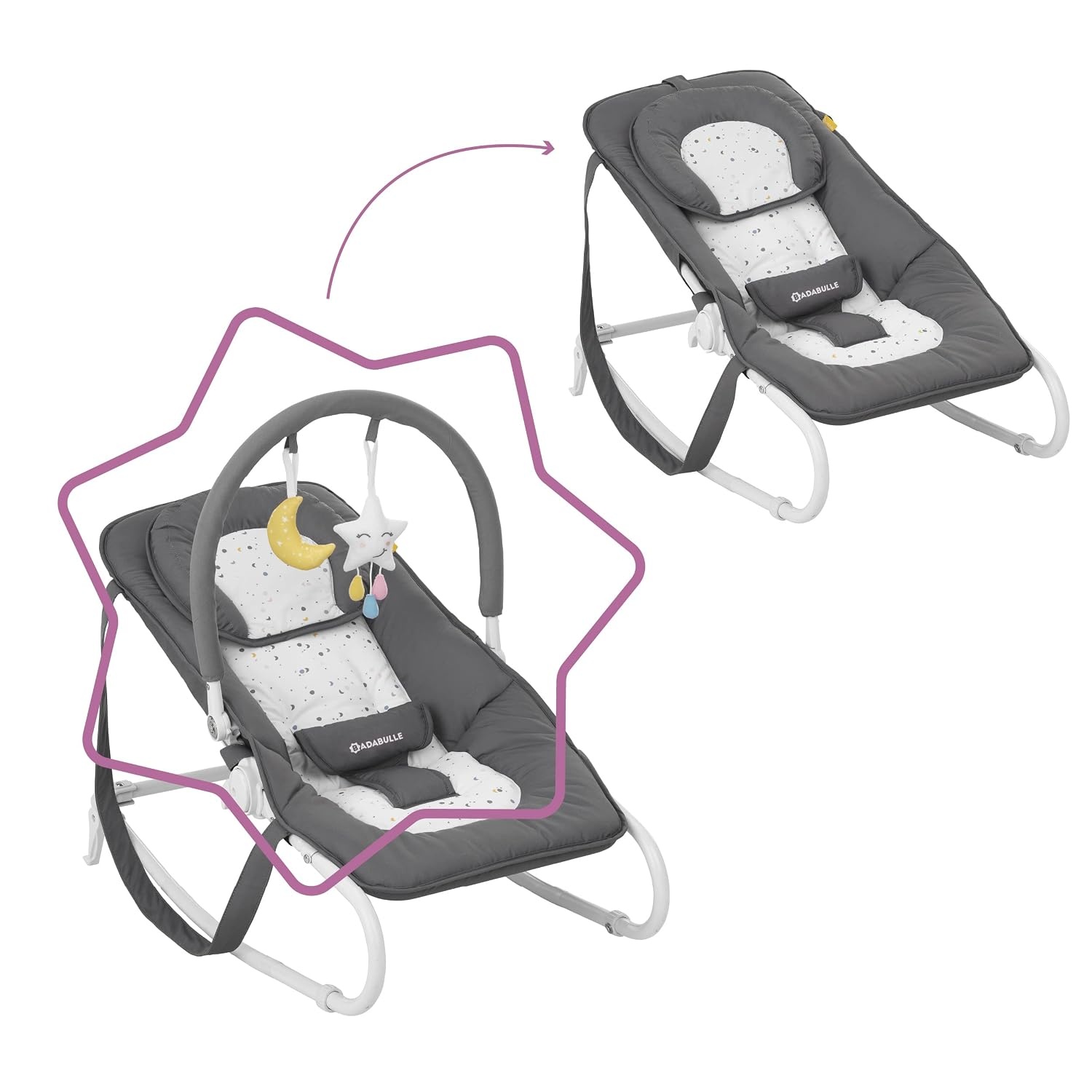 Ergonomische Babywippe in Grau - Bis zu 34% Rabatt auf Rückläufer