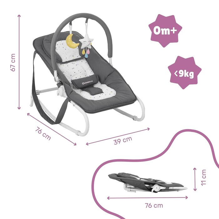 Ergonomische Babywippe in Grau - Bis zu 34% Rabatt auf Rückläufer