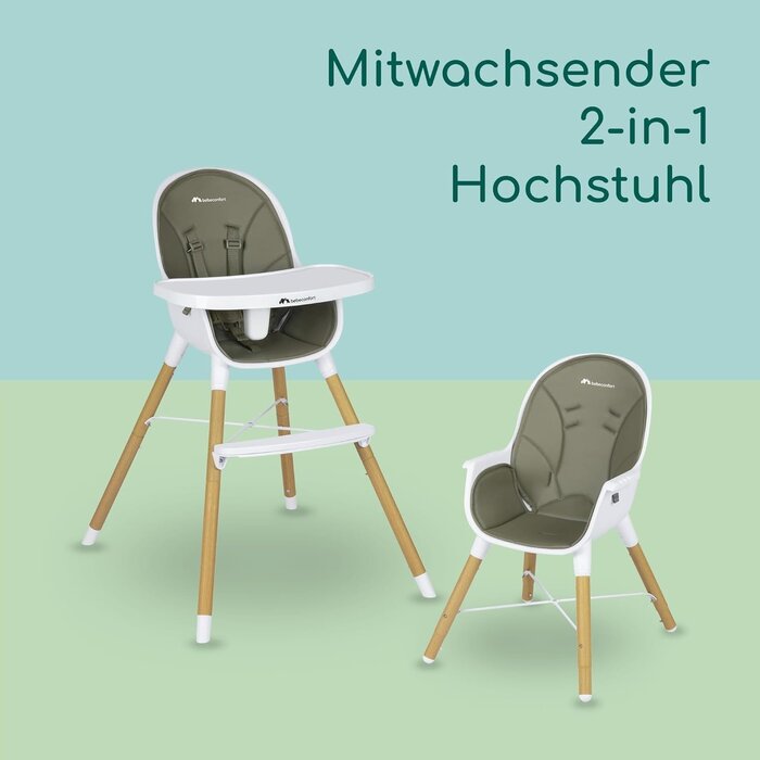 Mitwachsender 2-in-1 Kinderhochstuhl - Mineral Green - bis zu 34% Rabatt