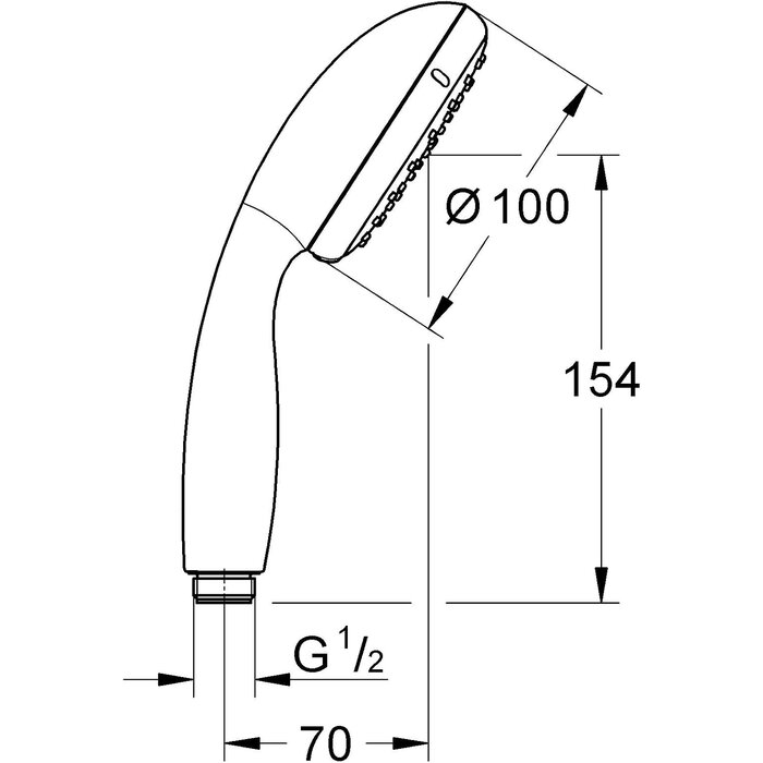 Handbrause mit 2 Strahlarten, 10 cm, Chrom - jetzt bis zu 31% reduziert