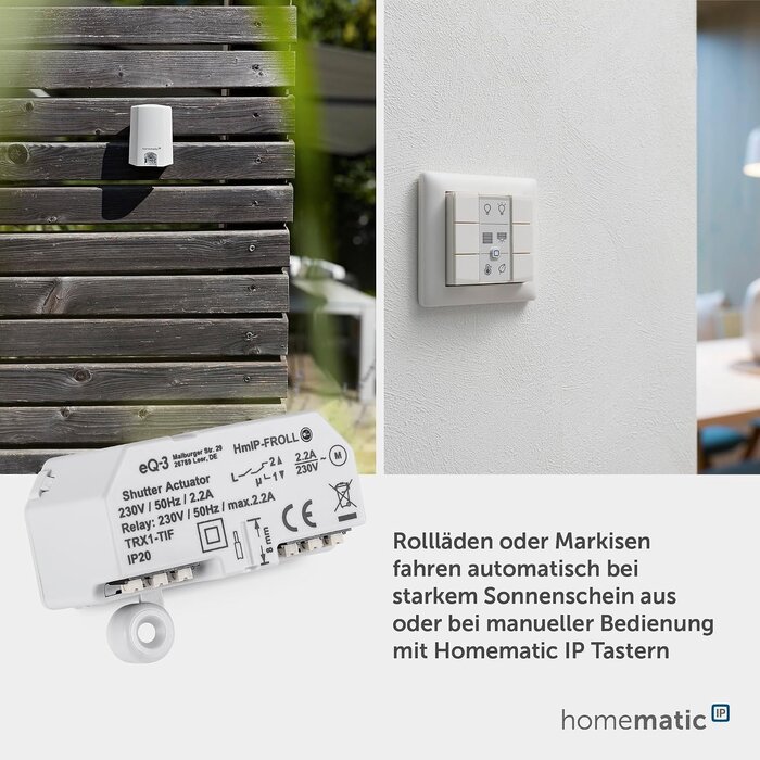 Rollladenaktor Unterputz für Rohrmotoren - Smart Home Steuerung bis zu 33% günstiger
