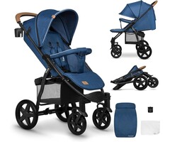 Lionelo Vielseitiger Kinderwagen bis 22 kg - Blue Denim - Bis zu 35% Rabatt