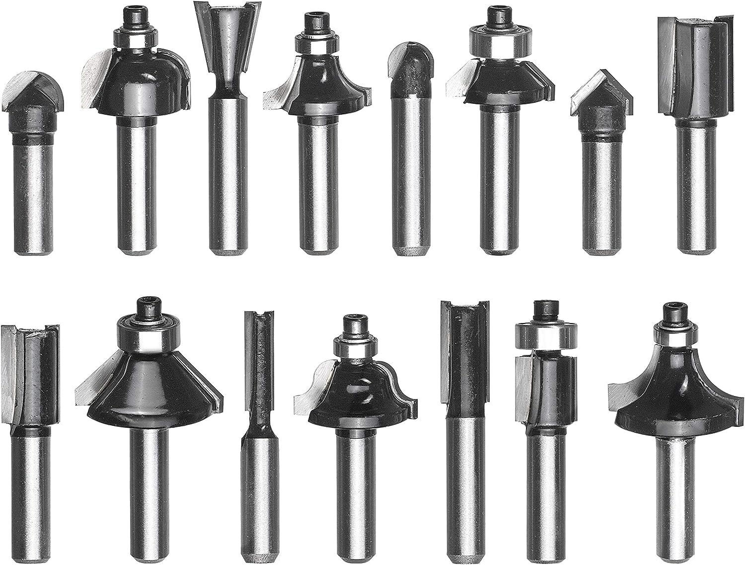 15-teiliges Oberfräser-Set 8 mm Schaft im Holzkoffer - bis zu 32 % reduziert