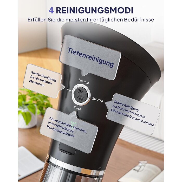 Elektrischer Ohrenreiniger - IPX7 wasserdicht - 4 Druckstufen - bis zu 33% Rabatt