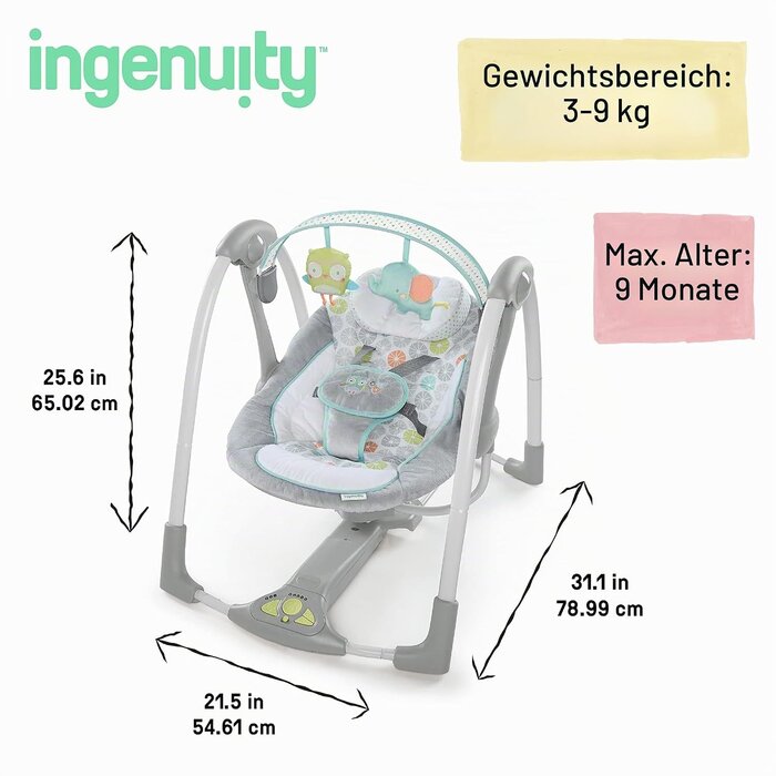 Tragbare Babyschaukel für 0-9 Monate - bis zu 34% günstiger